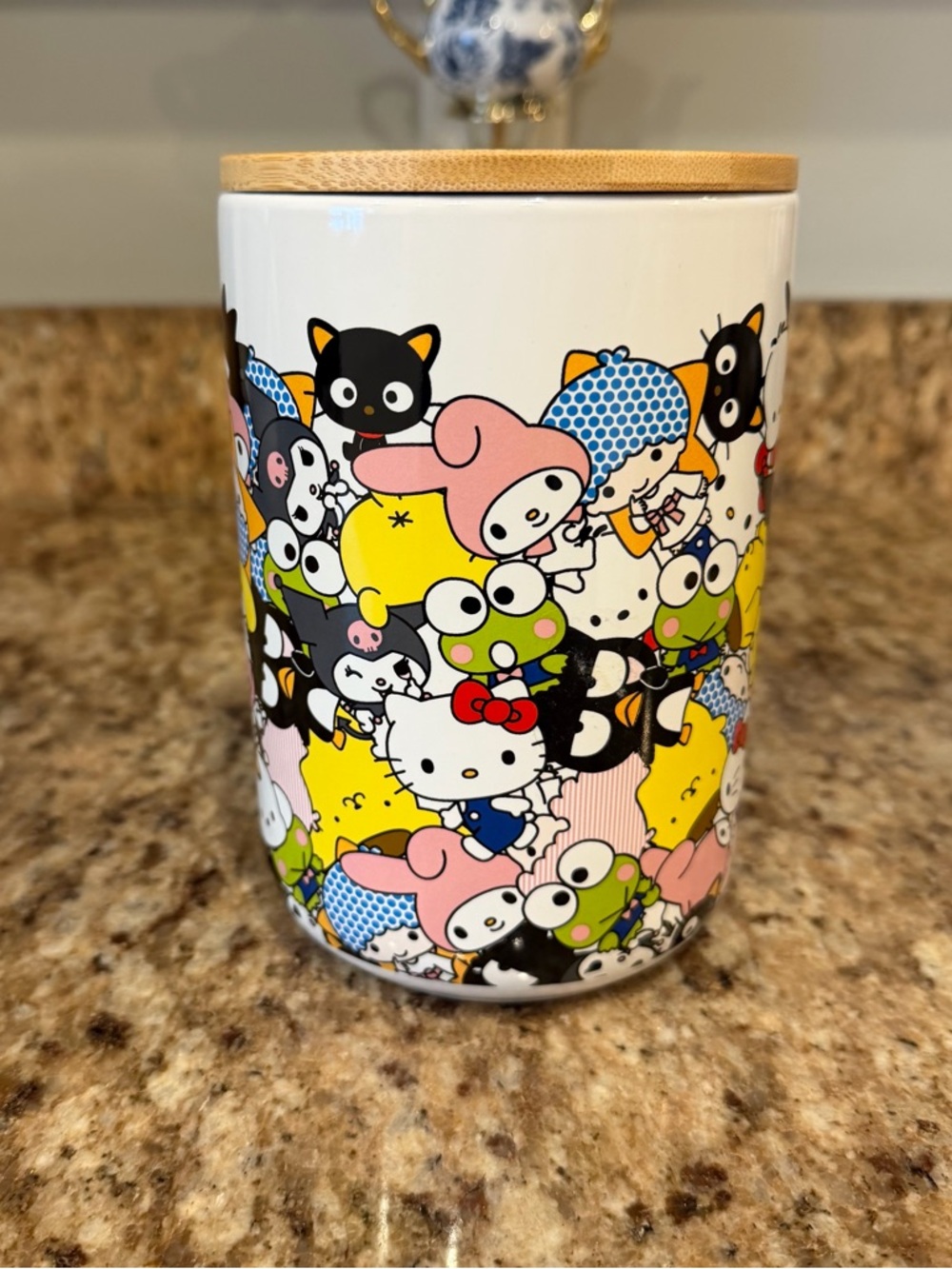 Sanrio Hello Kitty Pompom Keroppi My Melody White Ceramic Coffee Jar Canister